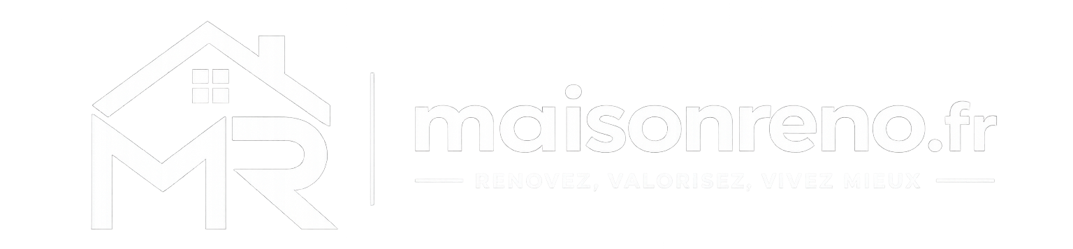Logo Maison Réno filigrane blanc
