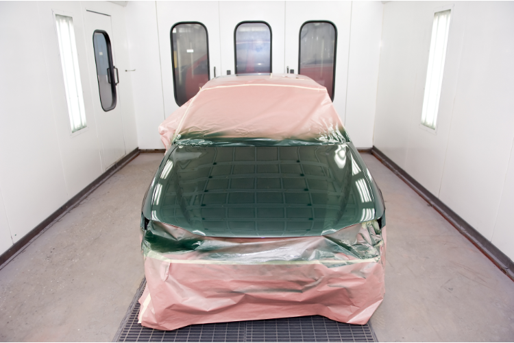 Cabine de peinture gonflable pour travaux de carrosserie