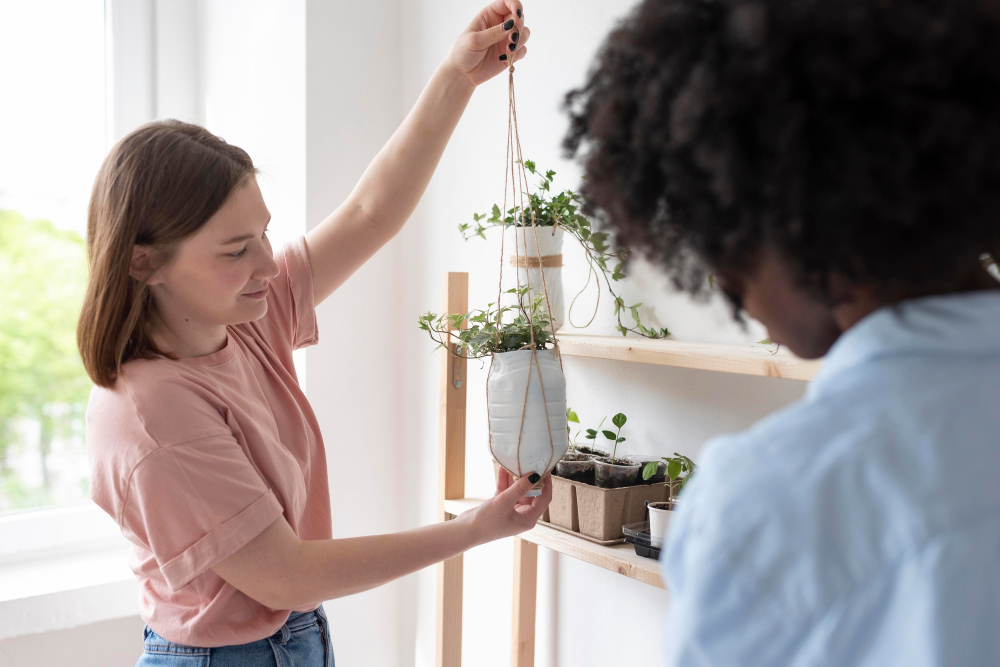 Comment suspendre des plantes pour gagner de l’espace après une rénovation