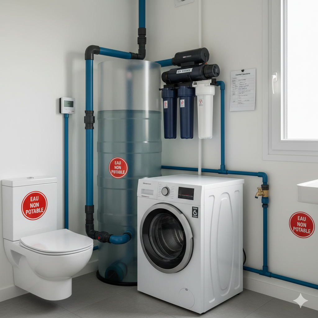 Récupération d&rsquo;eau de pluie : Peut-on vraiment alimenter ses WC et son lave-linge légalement ?