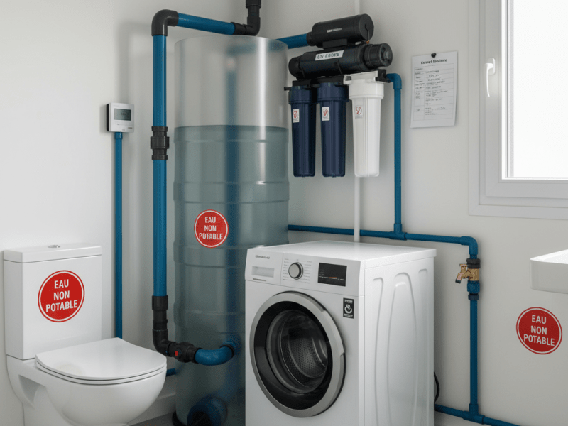 Récupération d&rsquo;eau de pluie : Peut-on vraiment alimenter ses WC et son lave-linge légalement&nbsp;?