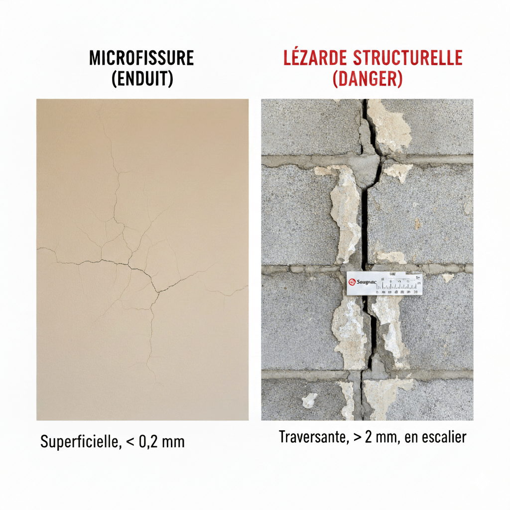 Fissures sur les murs : Comment savoir si c’est la structure ou juste l’enduit qui travaille ?