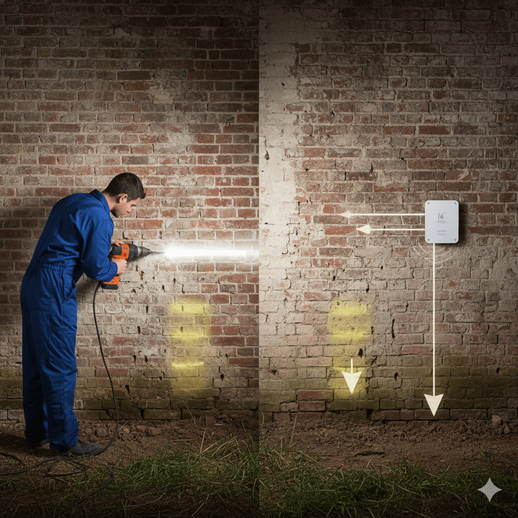 Humidité ascensionnelle : comparatif des traitements par injection vs électrophorèse