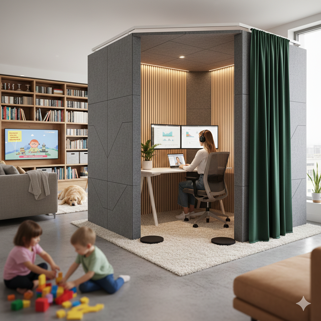 La « Quiet Room » : Comment créer une cellule acoustique pour le télétravail dans un salon bruyant ?
