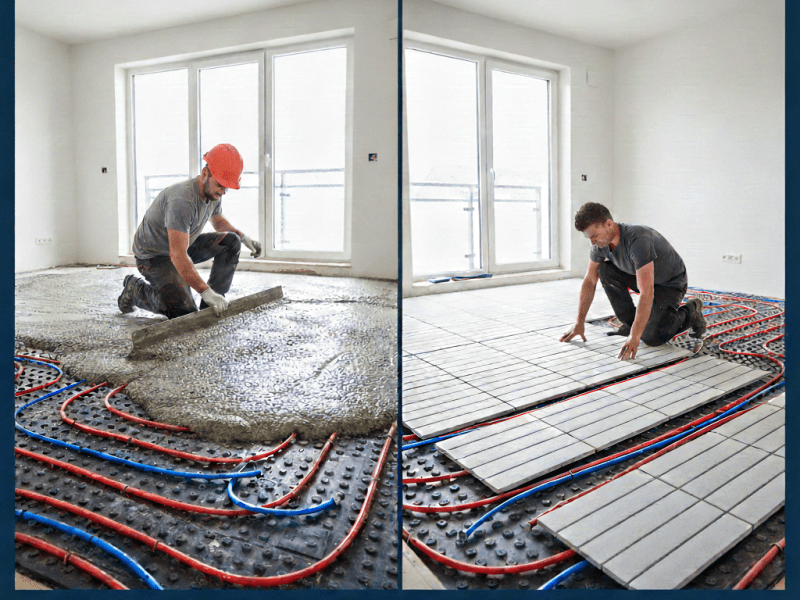 Plancher chauffant sec vs humide : Quelle solution pour une rénovation en appartement&nbsp;?