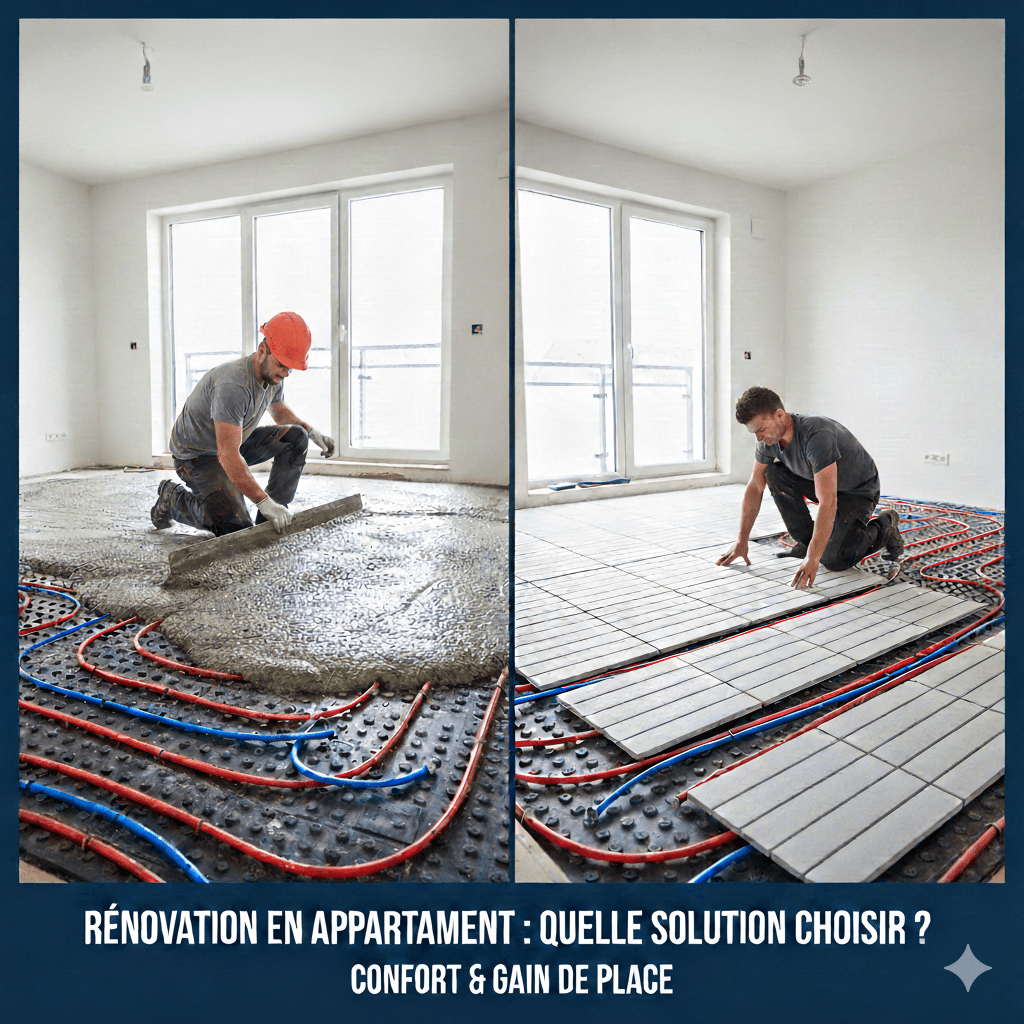 Plancher chauffant sec vs humide : Quelle solution pour une rénovation en appartement ?