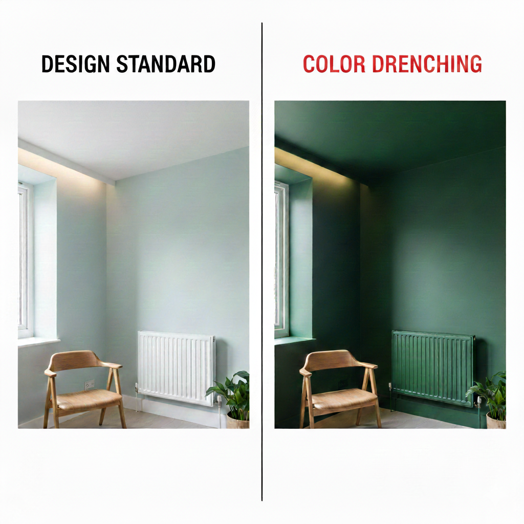 Le « Color Drenching » : Pourquoi peindre vos radiateurs et vos plafonds de la même couleur que vos murs ?