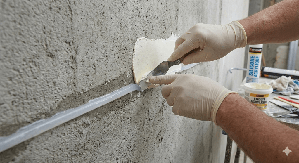 Comment appliquer de l’enduit sur du silicone acrylique ?