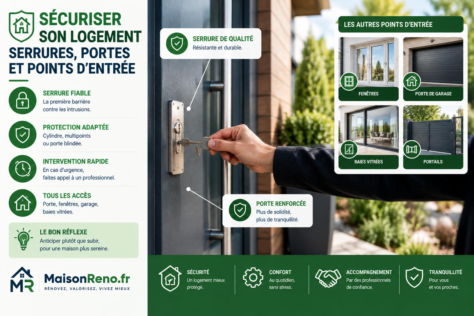 Sécuriser son logement : serrures, portes et points d’entrée